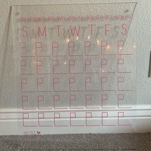 plexiglass wall calendar